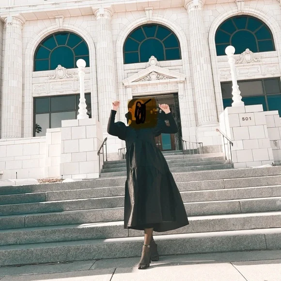 KIKA VARGAS Tiered Ruffle Puff Sleeve Dress - Picture 2 of 4